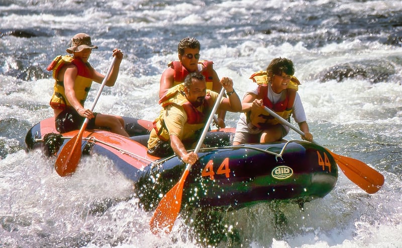 Whitewater rafting in canyons