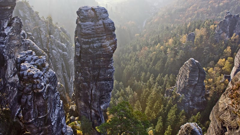 Rock climbing in cliffs
